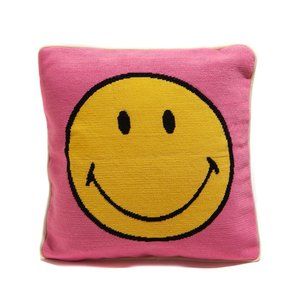 Smathers & Branson Needlepoint Smiley Pillow